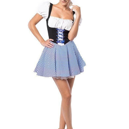 Dirndlkleid Oktoberfest Kariert Blau