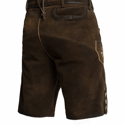 Lederhose Leder Short Braun und Gürtel