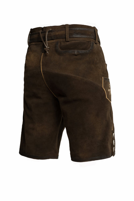 Lederhose Leder Short Braun und Gürtel