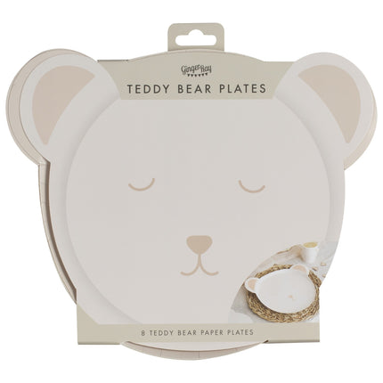 Baby Shower Plates Papier Teddy 8pcs