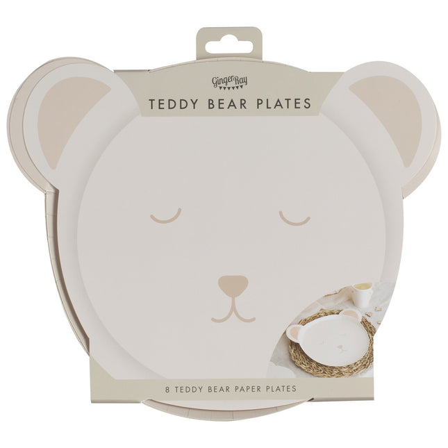 Baby Shower Plates Papier Teddy 8pcs