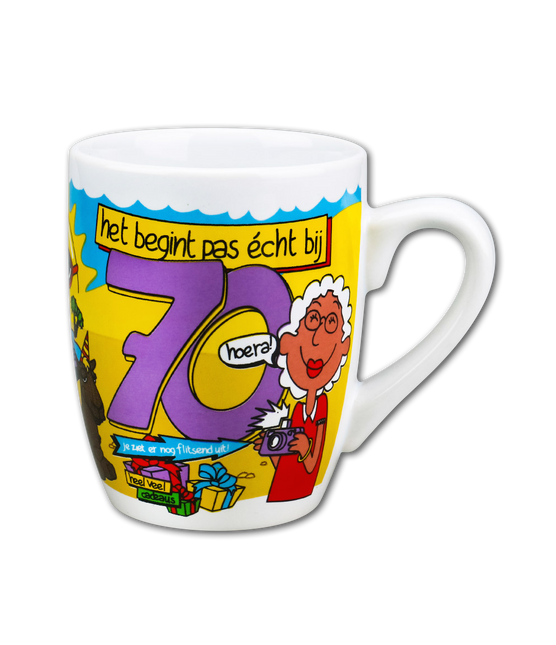 Becher 70 Jahre 12cm