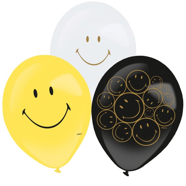 Bunte Luftballons Smiley 69cm 6Stück