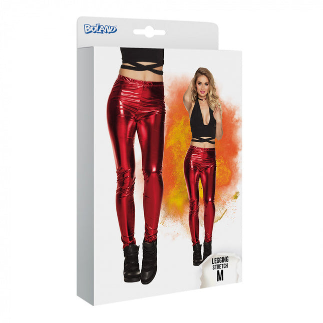 Rote Legging Metallic