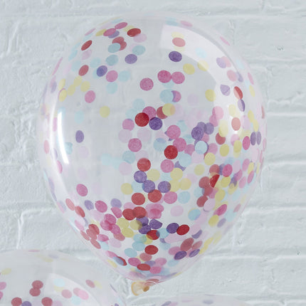 Konfetti Ballons Bunt 30cm 5Stück