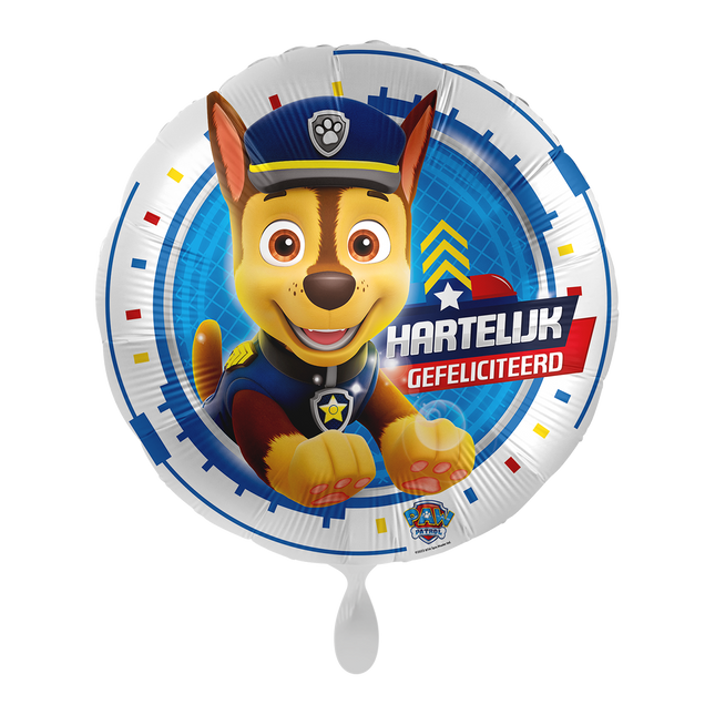 Paw Patrol Helium Ballon Happy Birthday Leer 43cm