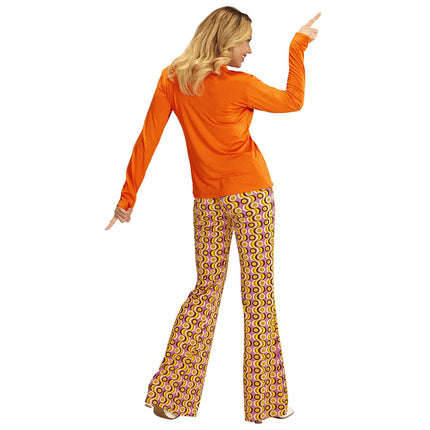 Disco 70S Bluse Orange Damen