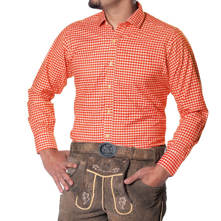 Oktoberfest Bluse Orange Männer