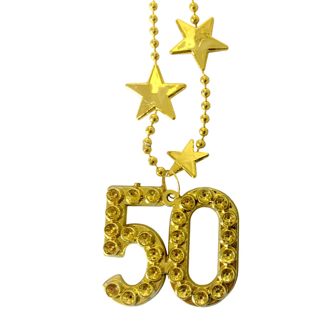 Gold Halskette 50 Jahre Stern