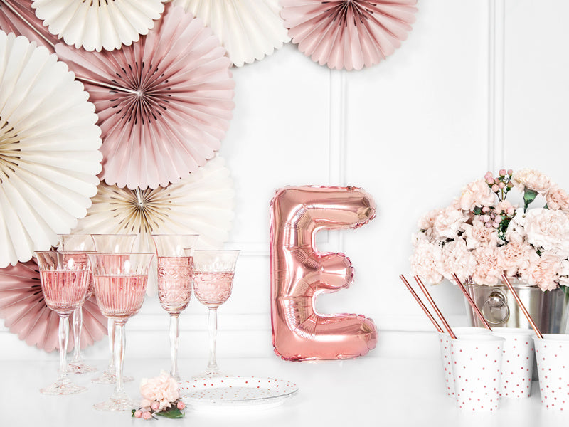 Folienballon Buchstabe E Rose Gold Leer 35cm