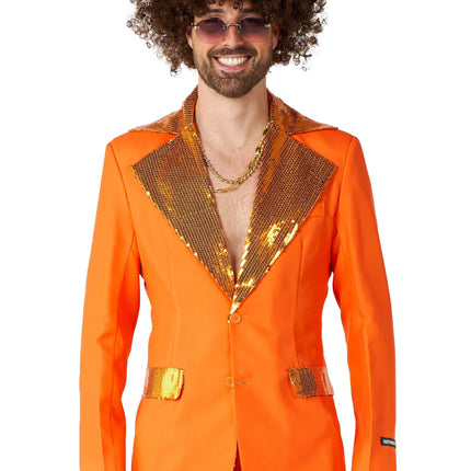 Orange Disco Anzug Männer Suitmeister