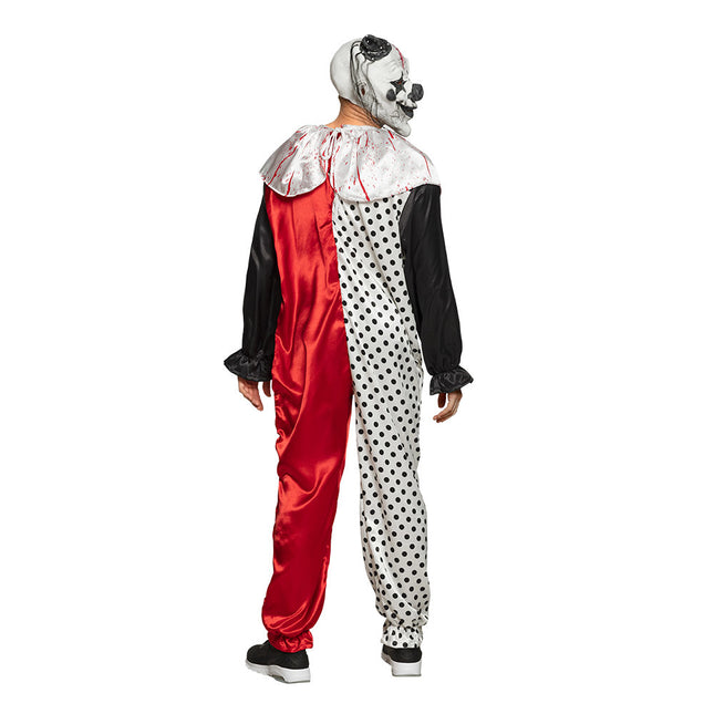 Halloween Clown Kostüm Schwarz Weiß M/L