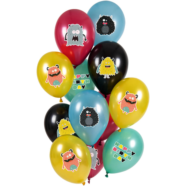 Luftballons Monster Bash 33cm 12 Stk.