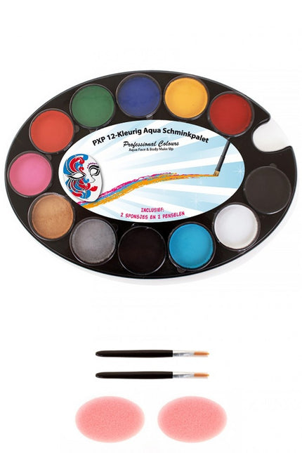 PXP Palette Basic 12 X 4 Gramm mit 2 Schwämmen und 2 Stiften