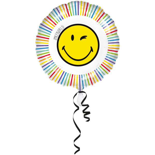 Helium Ballon Smiley Leer 43cm