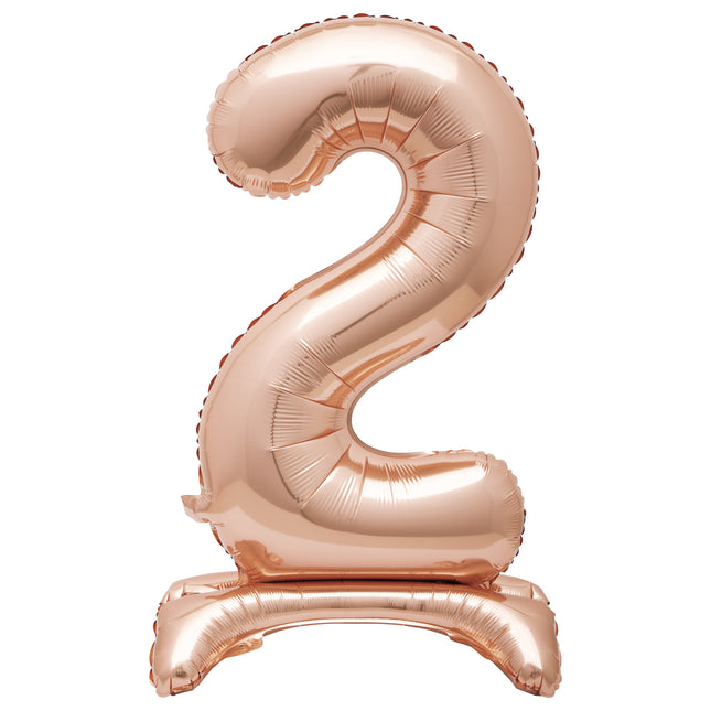 Folienballon Figur 2 Rose Gold Standard 76cm