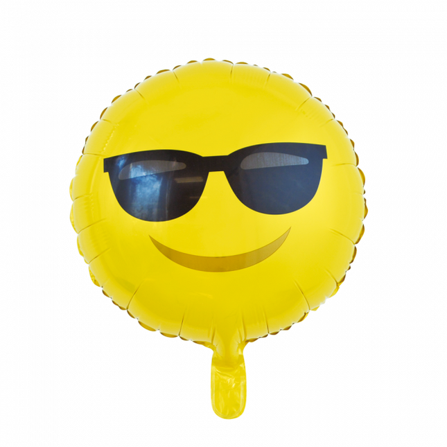 Heliumballon Emoji-Sonnenbrille 45cm leer