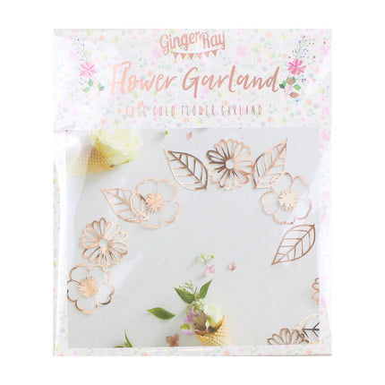 Rose Gold Girlande Blumen 3m