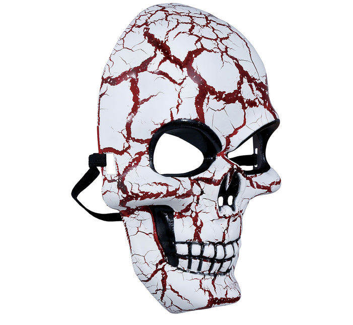 Rote weiße Halloween Maske Totenkopf