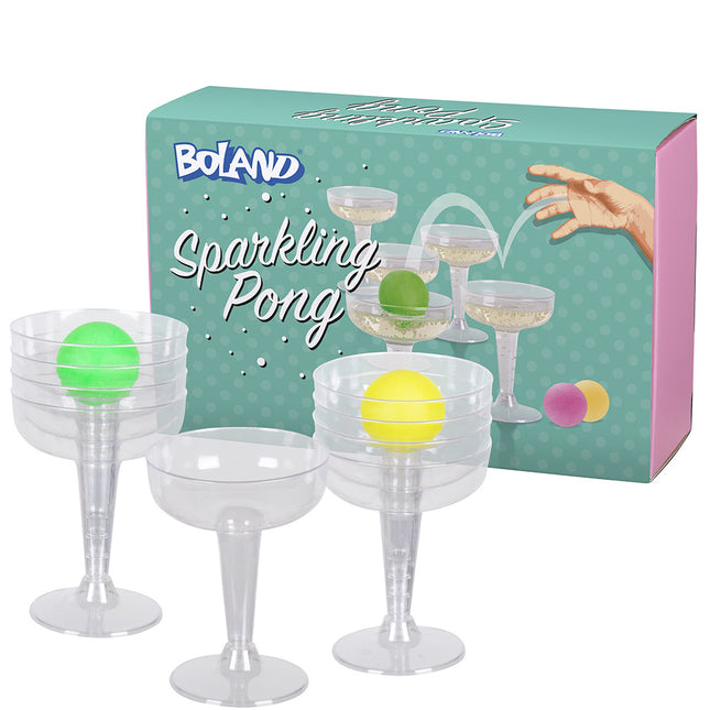 Transparentes Trinkspiel Prosecco Pong 15 Stück