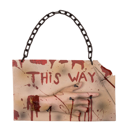 Halloween Horror Wegweiser 'This Way' 31cm