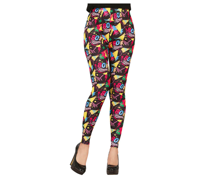 Neon 80S Legging Regenbogen Damen