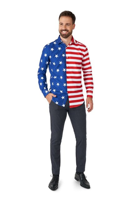 USA Flaggen Shirt Männer Suitmeister