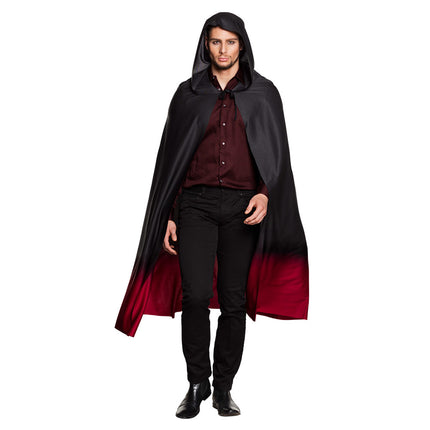 Halloween Cape Schwarz Rot 1.7m