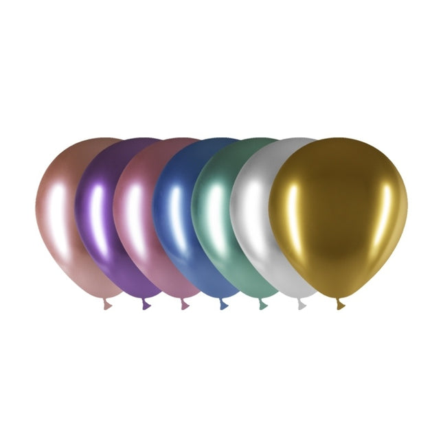 Bunte Ballons Chrom 13cm 100Stk