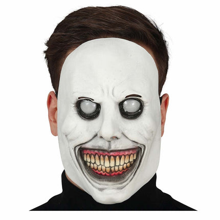 Weiße Halloween Maske Lächeln