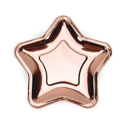 Teller Stern Rose Gold 18cm 6Stk