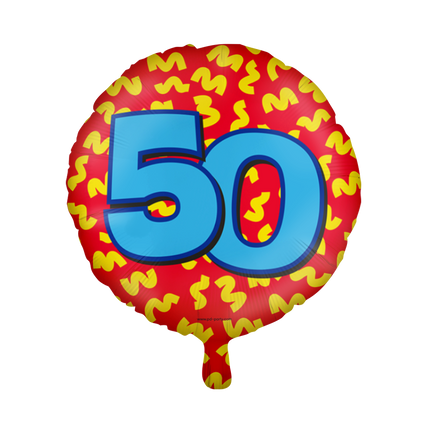 Heliumballon 50 Jahre Bunt Leer 46cm