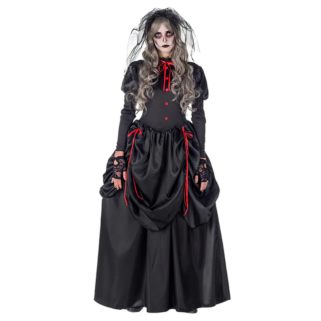 Halloween Kleid Ladies Black Widow