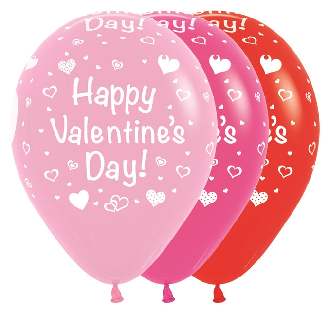 Ballons Happy Valentines Day Mix 30cm 25pcs