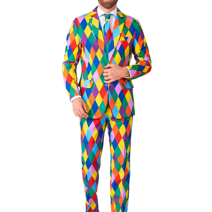 Regenbogen Clown Anzug Männer Suitmeister