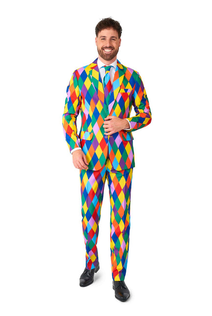 Regenbogen Clown Anzug Männer Suitmeister