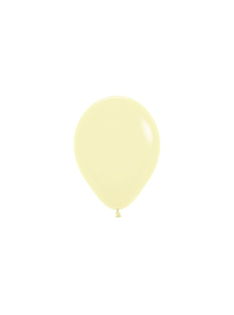 Ballons Pastell Mattgelb 12cm 50Stk