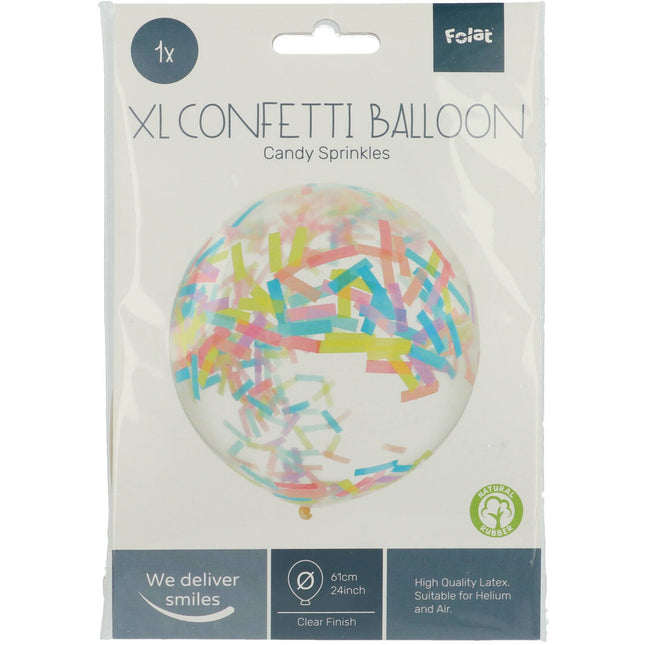 Konfetti Ballon Pastell 61cm