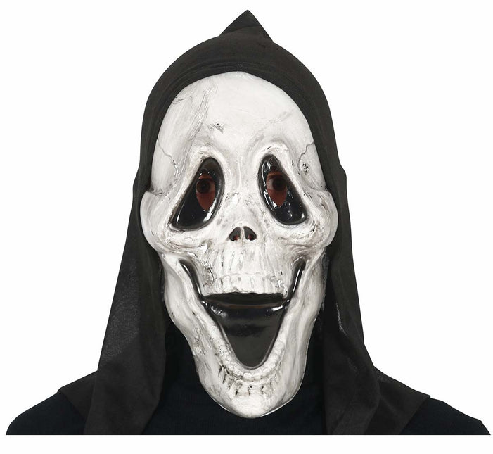 Schwarze und weiße Halloween Maske Geist