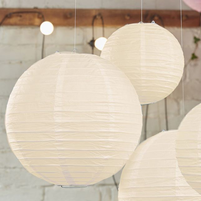 Baby Shower Lanterns Elfenbein Farbe 5pcs