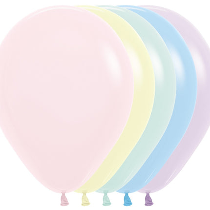 Ballons Pastell Matte Mix 30cm 12 Stk.