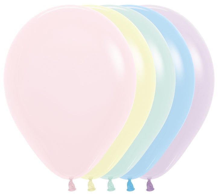 Ballons Pastell Matte Mix 30cm 12 Stk.