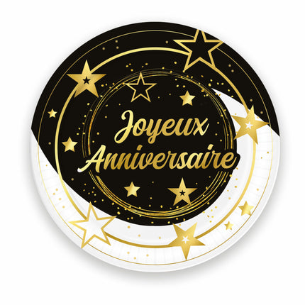 Joyeux Anniversaire Teller Papier 23cm 6 Stk.