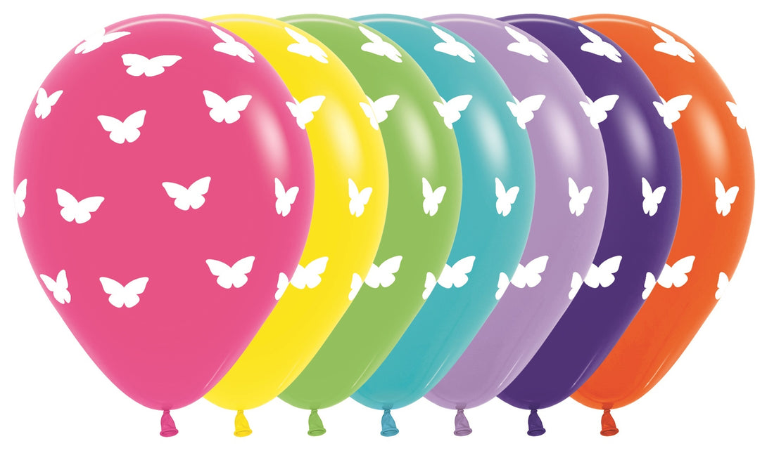 Luftballons Schmetterlinge Mix 30cm 25Stk