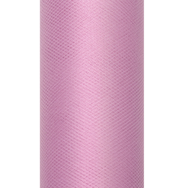 Rosa Pastellfarbene Tüllrolle 30cm 9m