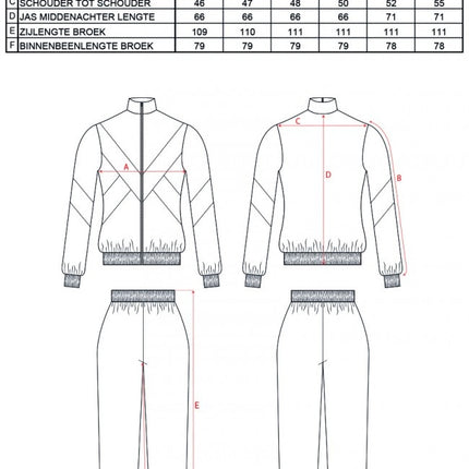 Trainingsanzug 80`S Style Unisex