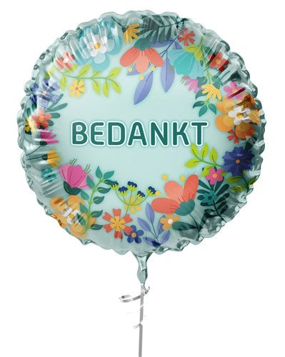 Dankeschön Helium Ballon Blau Leere Blumen 45cm