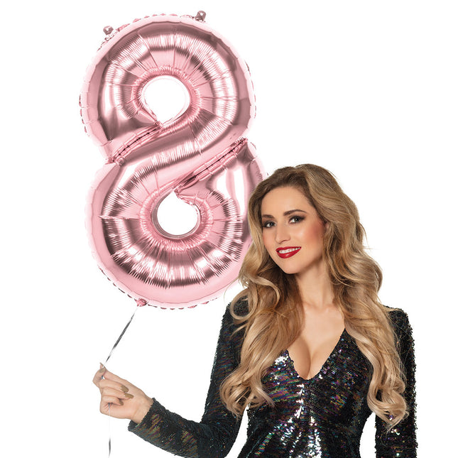 Rose Gold Figur Ballon 8 Jahre 86cm