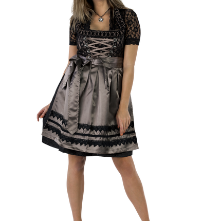 Schwarzbraunes Dirndlkleid Oktoberfest Damen