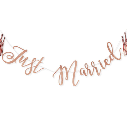 Rose Gold Girlande Just Married 1.5m